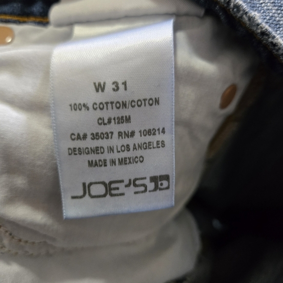 JOE'S Distressed Denim Mini Skirt With Front Slit. Size 31 - Picture 11 of 13